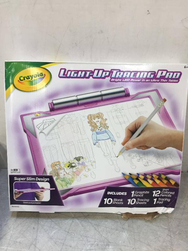 Photo 2 of Crayola Light Up Tracing Pad Pink, Easter Gifts for Girls & Boys, Ages 6, 7, 8, 9 (DAMAGE TO BOX, PRODUCT IS NOT DAMGED) 