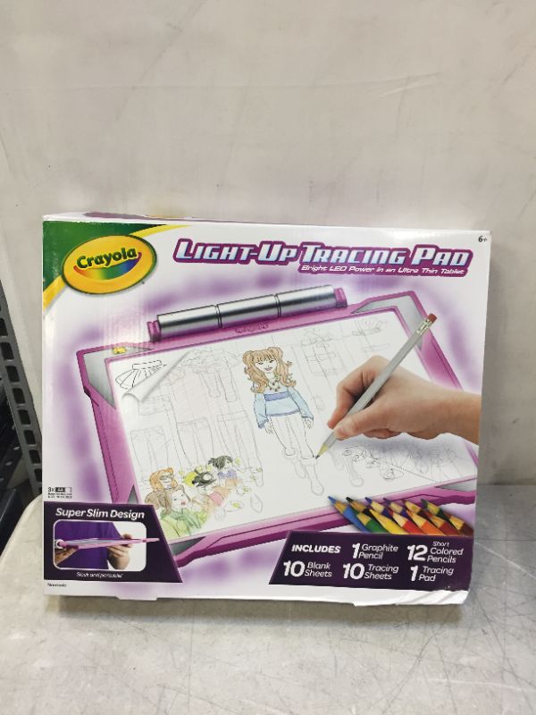 Photo 2 of Crayola Light Up Tracing Pad Pink, Easter Gifts for Girls & Boys, Ages 6, 7, 8, 9 (DAMAGE TO BOX, PRODUCT IS NOT DAMGED) 