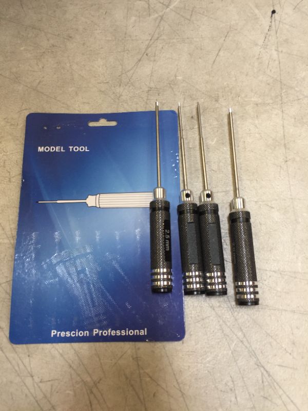 Photo 1 of  RC Hex Driver Set - 7 pcs Hex Allen Screwdriver Kit 0.9mm 1.27mm 1.3mm 1.5mm 2.0mm 2.5mm 3.0mm Key Driver Repair Tools for Rc Car Traxxas Helicopter
4 PCS NOT 7 