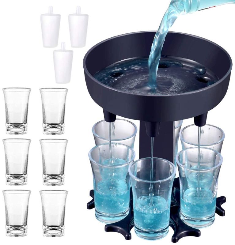 Photo 1 of 6 Shot Glass Dispenser and Holder(Including 6 Glasses),Bar Shot Dispenser