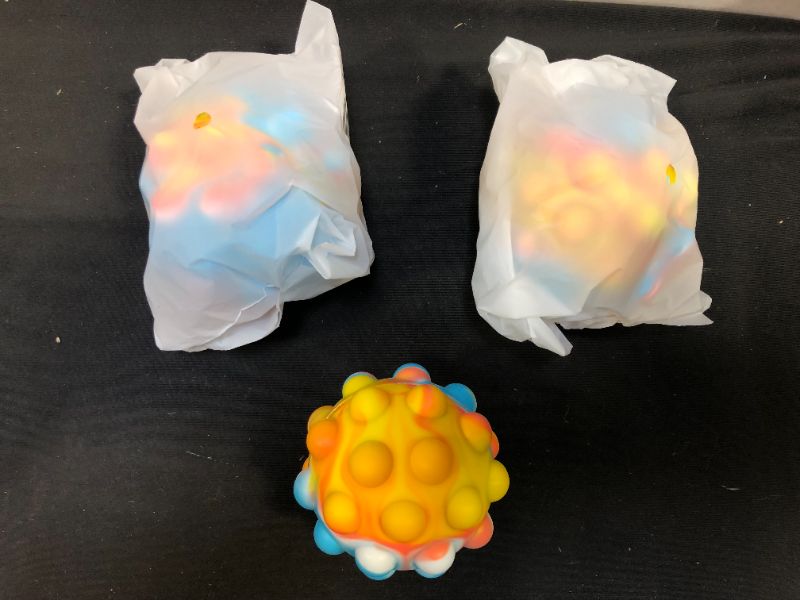 Photo 1 of  3 pack fidget stress balls simple 2.9 inches mix color blue