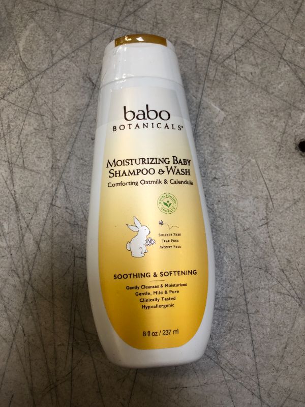 Photo 2 of Babo Botanicals Oatmilk Moisturizing Baby Shampoo and Wash, calendula 8 Fl Oz