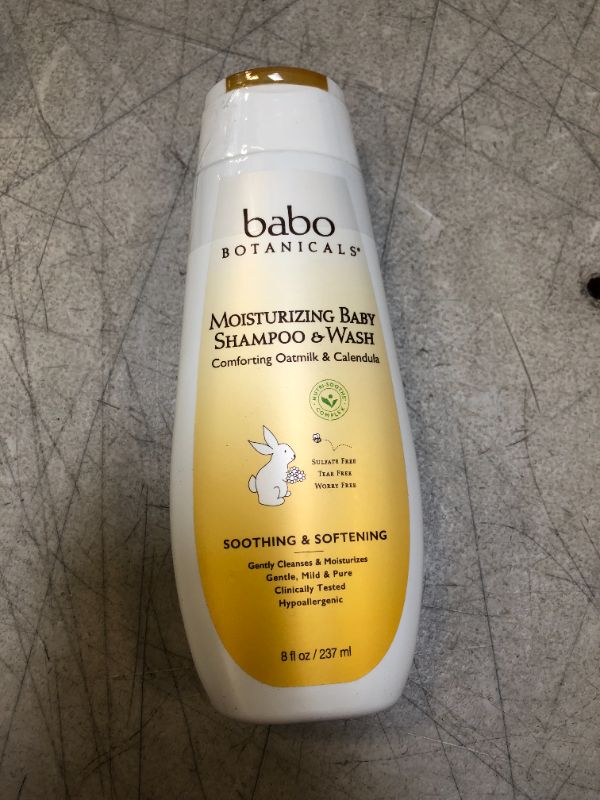 Photo 1 of Babo Botanicals Oatmilk Moisturizing Baby Shampoo and Wash, calendula 8 Fl Oz