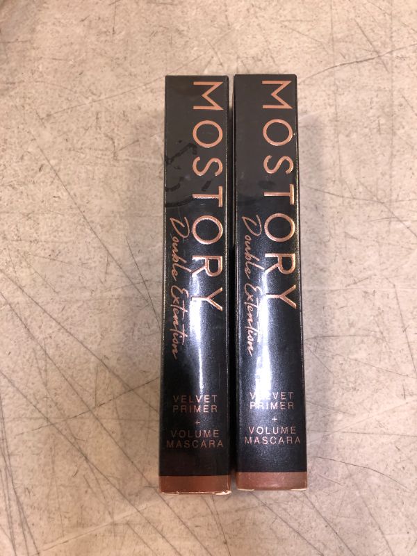 Photo 2 of 2 PACK - MOSTORY Mascara Black volume and length - Waterproof White Fiber Primer 2 in 1 Eye Makeup Set with Double Lash Extensions, 1 Count-2 Mascara Wands