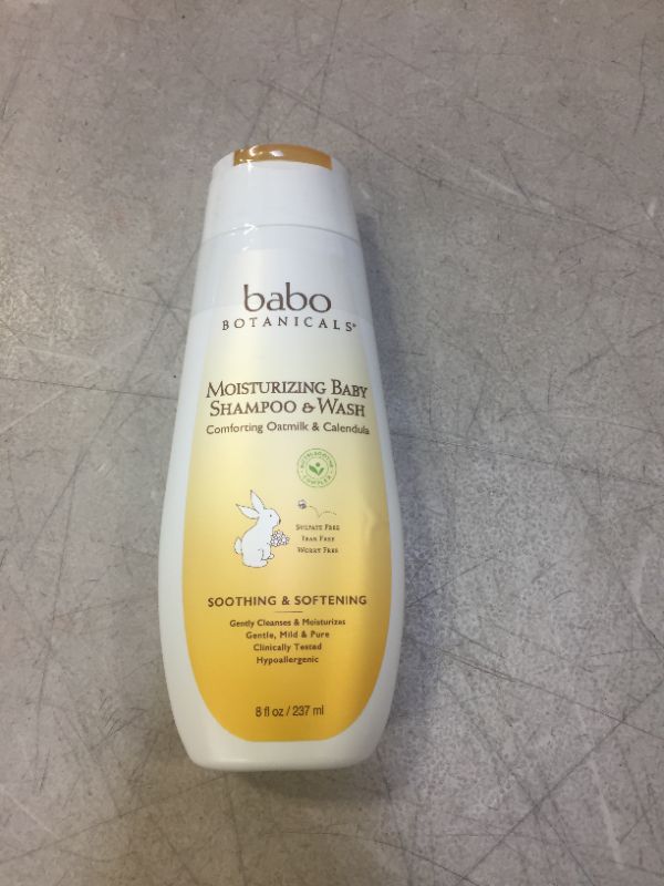 Photo 2 of Babo Botanicals Oatmilk Moisturizing Baby Shampoo and Wash, calendula 8 Fl Oz --- EXP 05/2023
