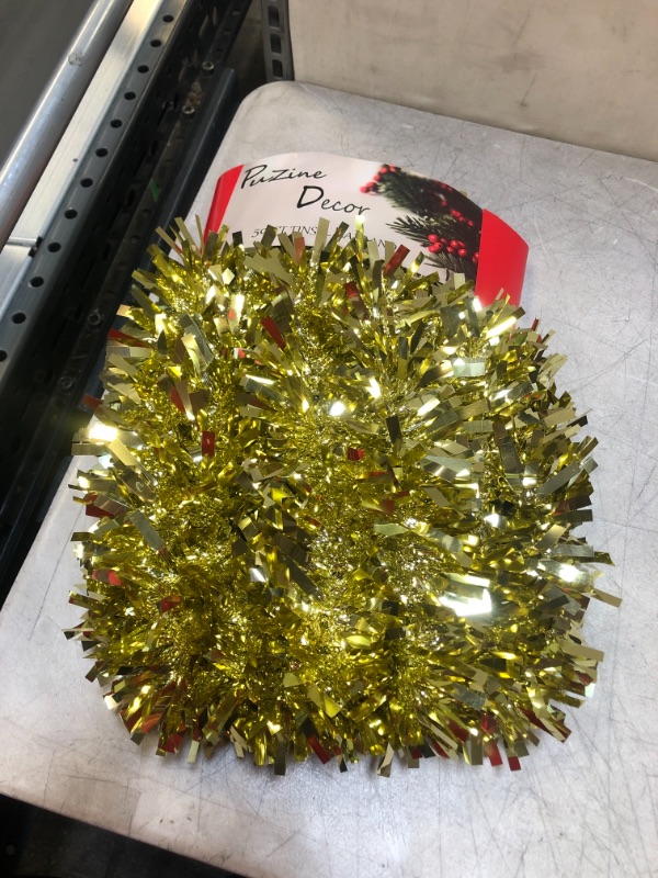 Photo 2 of 50FT Tinsel Garland (Gold)
