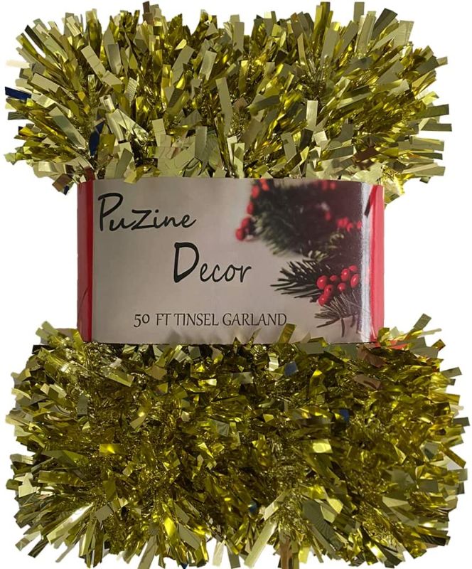 Photo 1 of 50FT Tinsel Garland (Gold)
