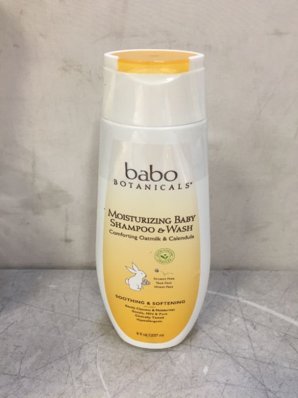 Photo 2 of Babo Botanicals Oatmilk Moisturizing Baby Shampoo and Wash, calendula 8 Fl Oz
