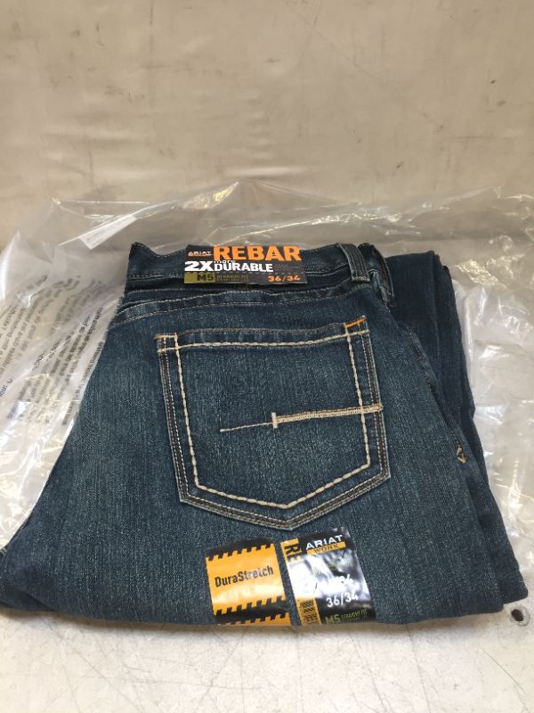 Photo 2 of ARIAT Men's Rebar M5 Durastretch Straight Leg Jean 36 x 34 Ironside