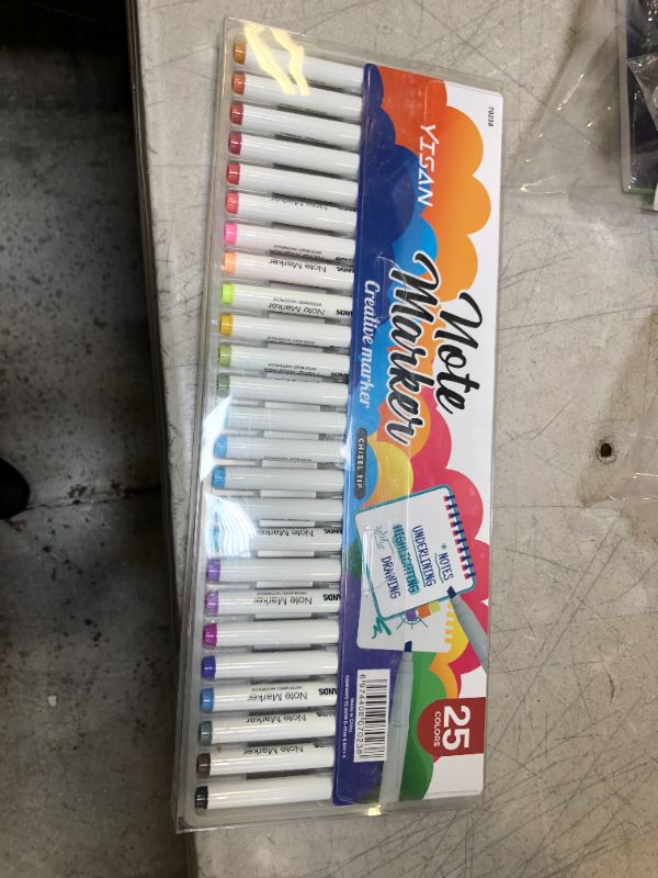 Photo 2 of YISAN Highlighter Pens, Note Taking Markers,25 Assorted Pastel Colors,No Bleed Chisel Tip70238
