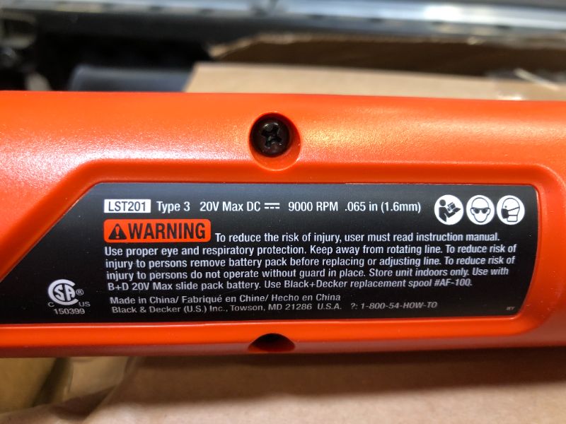 Photo 1 of BLACK+DECKER 20V MAX* POWERCONNECT 10 in. 2in1 Cordless String Trimmer/Edger + Sweeper Combo Kit (LCC222) (Missing Charger)