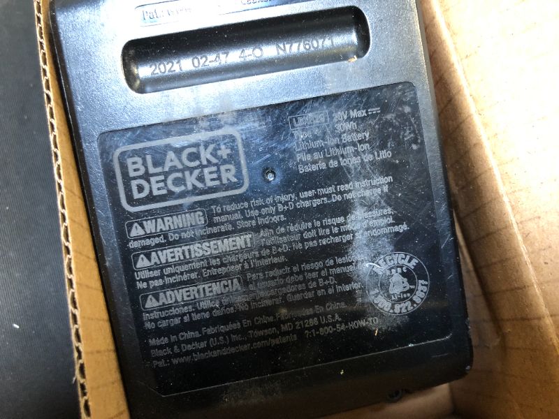 Photo 1 of BLACK+DECKER 20V MAX* POWERCONNECT 10 in. 2in1 Cordless String Trimmer/Edger + Sweeper Combo Kit (LCC222) (Missing Charger)