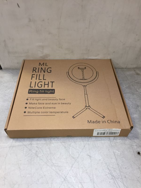 Photo 2 of 10" LED Selfie Ring Light for Computer/Laptop, Dimmable Phone Ring Light with Tripod Stand & Phone Holder for Video Conference Lighting Kit, Makeup Light for Live Streaming/Zoom/YouTube Video/Vlog
