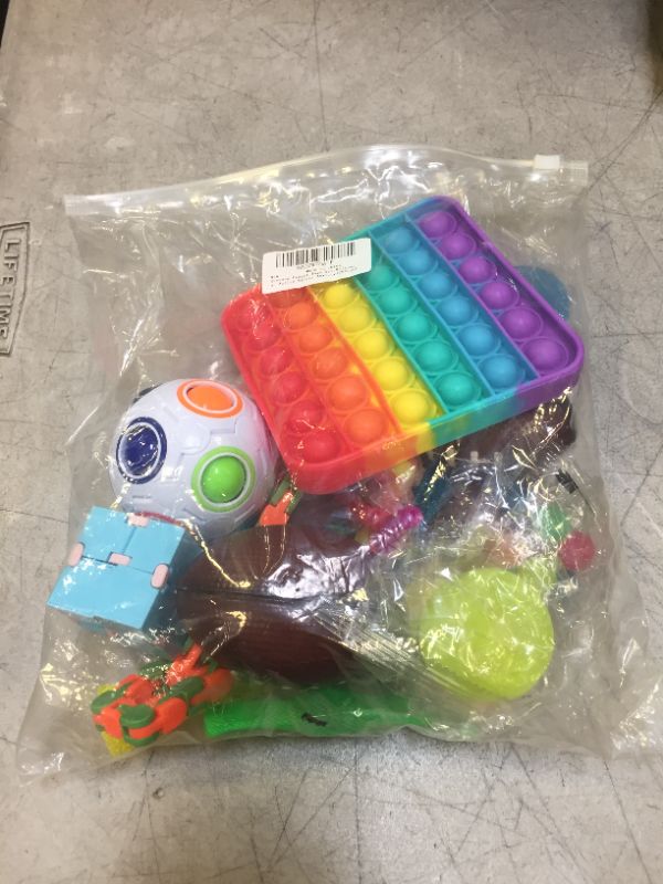 Photo 1 of Fidget Toys Set, 25Pcs Fidget Toys for Adults and Kids, Push pop Bubble,Sensory Toys, Figetget Toys Pack for Stress and ADHD of Anxiety Relief of and Autism Stress Toys
