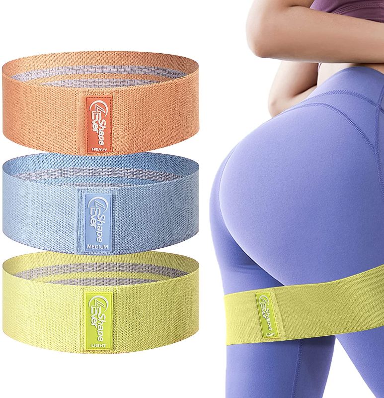 Photo 1 of 4EverShape Booty Bands, Anti Slip Fabric Resistance Bands for Legs and Butt, Workout Bands, Exercise Bands, Elastic Bands, Glute Bands for Exercise, Gym, Weights & Squats
