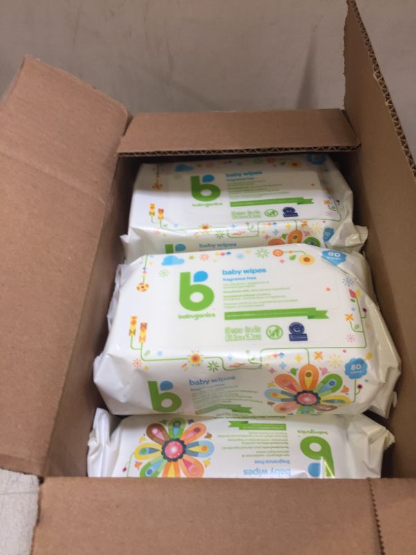 Photo 3 of Baby Wipes, Babyganics Unscented Diaper Wipes, 800 Count, (10 Packs of 80), Non-Allergenic and formulated with Plant Derived Ingredients
