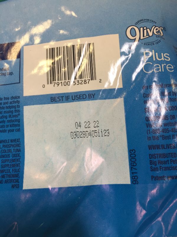 Photo 3 of 9Lives Plus Care Dry Cat Food, 13.3 Lb best by 04.22.2022