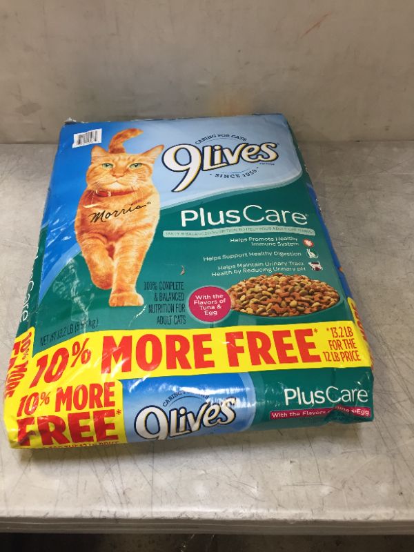 Photo 2 of 9Lives Plus Care Dry Cat Food, 13.3 Lb best by 04.22.2022