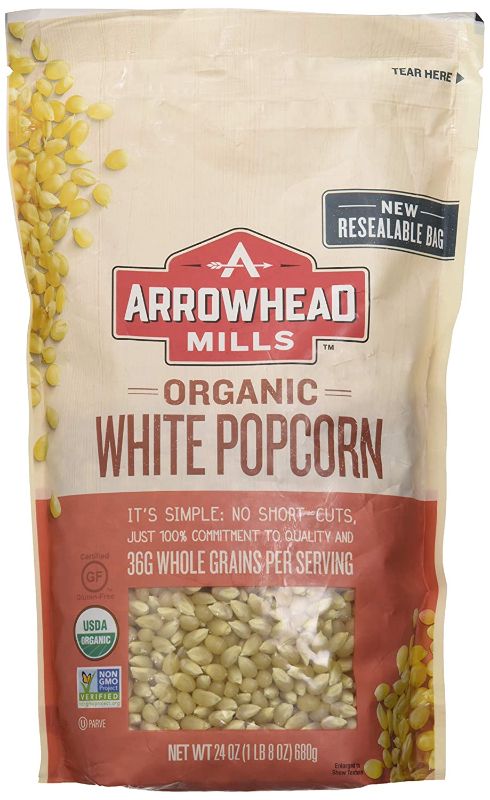 Photo 1 of Arrowhead Mills Organic White Popcorn, 24 oz. Bag
