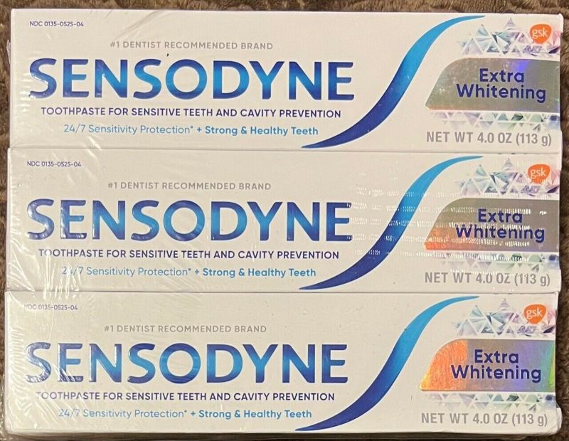 Photo 1 of 3 Tubes Sensodyne Toothpaste For Sensitive Teeth - Extra Whitening - 4 OZ Each
