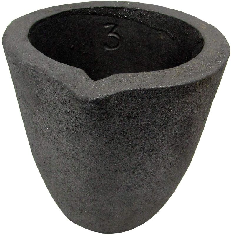 Photo 1 of #3-6Kg Clay Graphite Crucibles Premium Black Foundry Cup Furnace Torch Melting Casting Refining for Gold. Also Great for Silver, Copper, Brass, Aluminum
