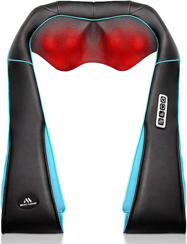 Photo 1 of Back Neck Shoulder Massager with Heat - Deep Tissue Kneading Electric Back Massage for Neck, Back, Shoulder, Waist, Foot - Shiatsu Full Body Massage, Relax Gift for Her/Him/Friend/Dad/Mom
