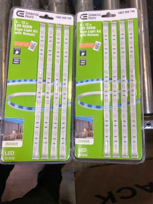 Photo 2 of 12 in. (30 cm) Linkable RGBW Indoor LED Flexible Tape Light Kit (4-Strip Pack)
2 PACK BUNDLE 
