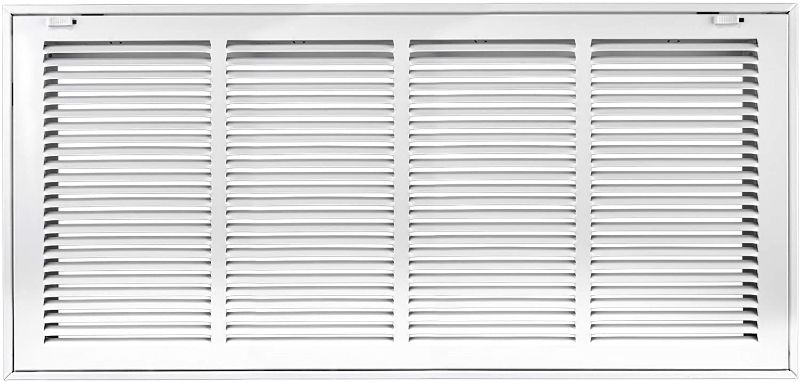 Photo 1 of Accord ABRFWH2412 Return Filter Grille with 1/2-Inch Fin Louvered, 24-Inch x 12-Inch(Duct Opening Measurements), White

