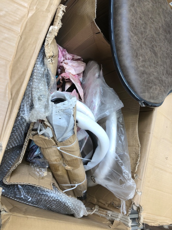 Photo 1 of ALPHA HOME Bar Stools Counter Height Adjustable Swivel Bar Chair Modern Pu Leather Kitchen Counter Stools Dining Chairs Set of 2?350 lbs Capacity ,Brown
MISSING HARDWARE 