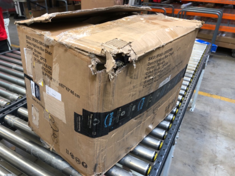 Photo 1 of ALPHA HOME Bar Stools Counter Height Adjustable Swivel Bar Chair Modern Pu Leather Kitchen Counter Stools Dining Chairs Set of 2?350 lbs Capacity ,Brown
MISSING HARDWARE 