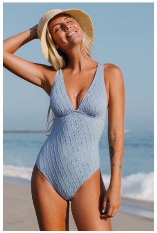 Photo 1 of Davina Crisscross Tie Back One Piece Swimsuit LARGE