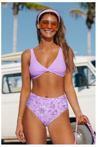 Photo 1 of Chana Twist Front Floral Bikini LARGE