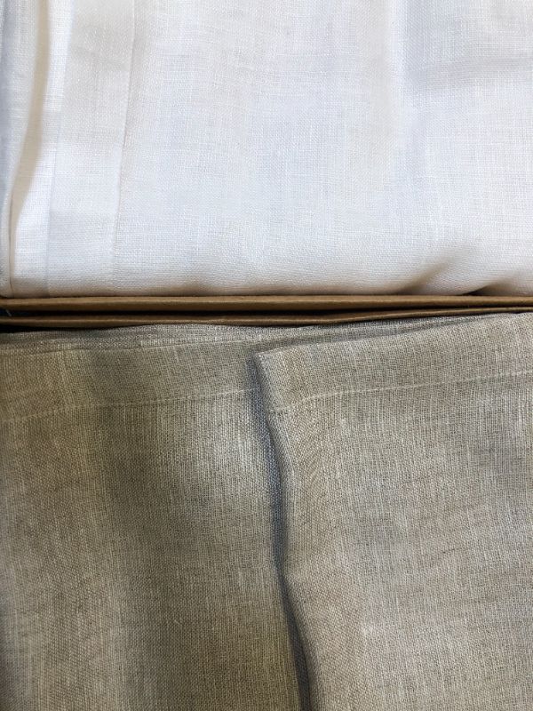 Photo 7 of 2 curtains Solino Home 100% Linen Curtains –  Both 52 x 96 1 Single In The Color White / 1 Single In The Color Light Natural  
-2 DIFFERENT COLORS-
