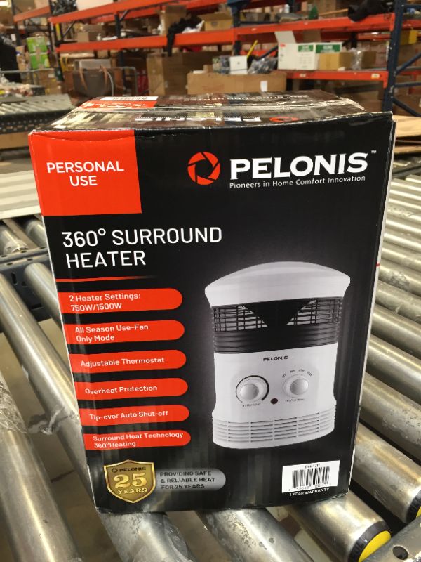 Photo 6 of 
PELONIS PH-17P 1500W Fast Heating, Programmable Thermostat, Easy Control, Widespread Oscillation, Over Heating Tip-Over Switch Protection, 360-Degree Surround Fan Forced Heater (factory sealed)(opened to take photos)