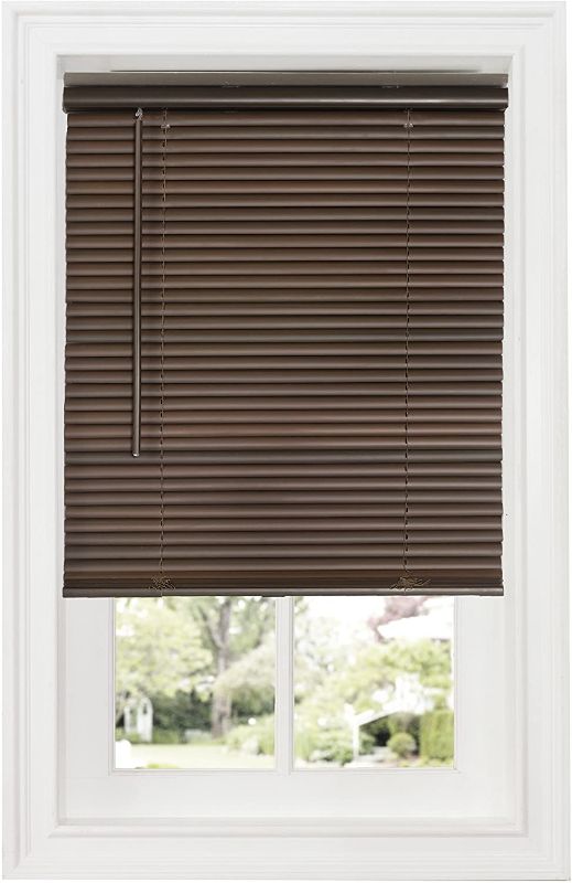 Photo 1 of Achim Home Furnishings DSG235MH06 Cordless GII Deluxe Sundown 1" Room Darkening Mini Blind, Mahogany, 35" x 64
