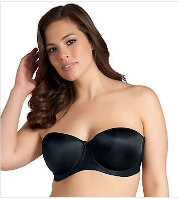 Photo 1 of Elomi Molded Underwire Strapless Bra EL1230 BLACK SIZE 40 J 
