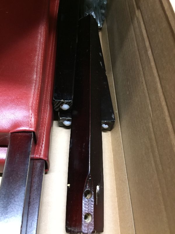 Photo 1 of 2 red leather dining CHAIR 