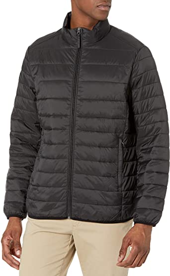 Photo 1 of Amazon Essentials Men's Lightweight Water-Resistant Packable Puffer Jacket sz M
