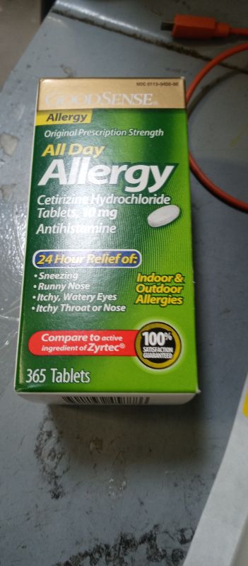 Photo 2 of GoodSense All Day Allergy, Cetirizine HCl Tablets 10 mg, 365 Count
exp7-2022