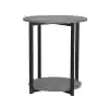 Photo 1 of 24 in. H Greystone Ashwood 2-Tier Round End Table
