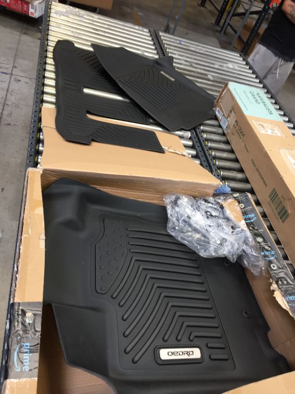 Photo 1 of OEDRO Floor Mats 3 Row Liner Set Compatible with 2013-2020 Nissan Pathfinder/2013 Infiniti JX35/2014-2020 Infiniti QX60, Black TPE All-Weather Guard Floor Liner