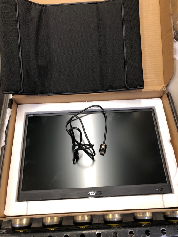 Photo 2 of ASUS ZenScreen 15.6” Portable USB Monitor (MB165B) - HD (1366 x 768), Narrow Bezel, Micro USB, USB-Powered, Tripod Mountable, Anti-Glare Surface, Protective Sleeve,Black
