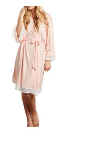 Photo 1 of Bellella Maternity Nursing Robe Labor Delivery Nightgowns Hospital Breastfeeding Dress Casual Wrap Midi Dress----(PINK)---- (SIZEL/XL)
