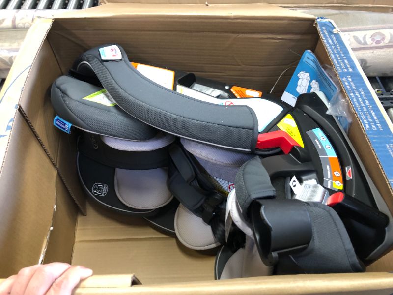 Photo 3 of Graco SlimFit 3 in 1 Car Seat -Slim & Comfy Design Saves Space in Your Back Seat, Darcie, One Size
