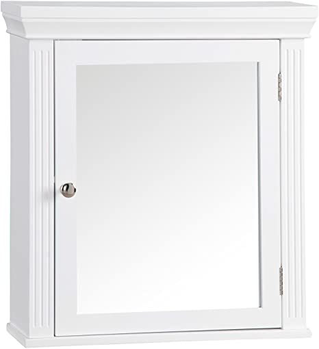 Photo 1 of Elegant Home Fashions Detachabe Chestnut Medicine Wall Cabinet Bathroom Storage, White
