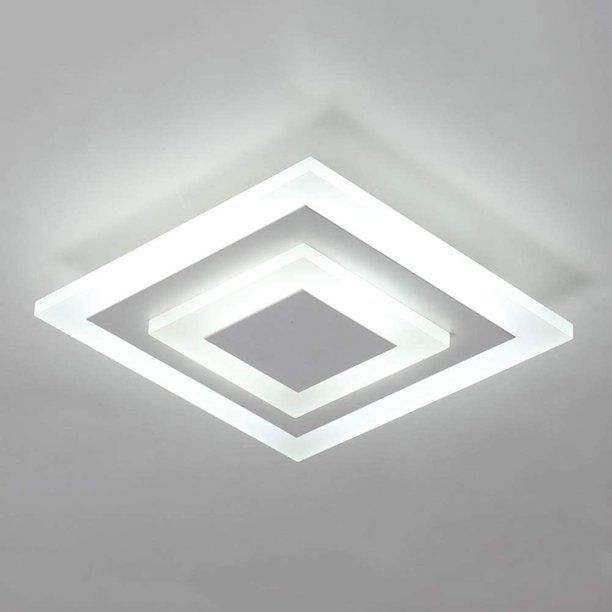 Photo 1 of Acrylic Ceiling Light Home Lamp Modern Elegant Living Room Bedroom Square 15W  8X8in
