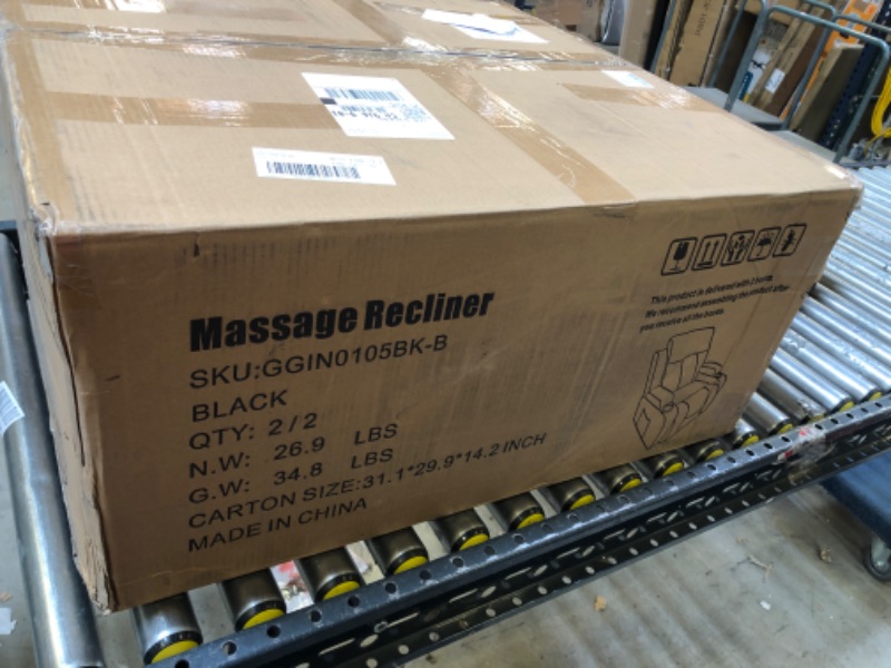 Photo 1 of BLACK MASSAGE RECLINER. BOX B ONLY  NOT A COMPLETE CHAIR 