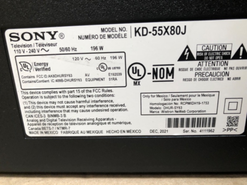 Photo 3 of Sony X80J 55 Inch TV: 4K Ultra HD LED Smart Google TV with Dolby Vision HDR and Alexa Compatibility KD55X80J- 2021 Model
