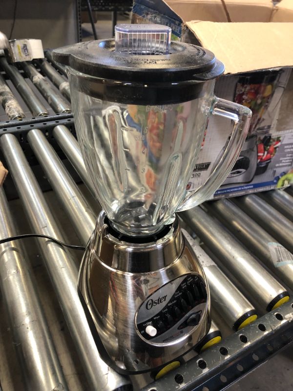 Photo 2 of Oster Classic Series 16-Speed Blender Plus Food Chopper, Glass Jar, Brushed Nick