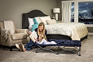 Photo 1 of Regalo My Cot Deluxe Portable Toddler Bed, Includes Sleeping Bag, Navy